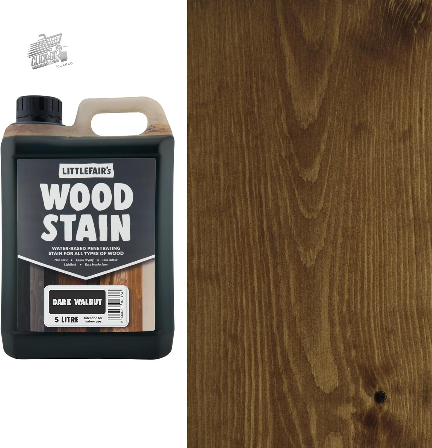 Wood Dye Biting Water Base Eco-Friendly Interior Dark Walnut Color 5L