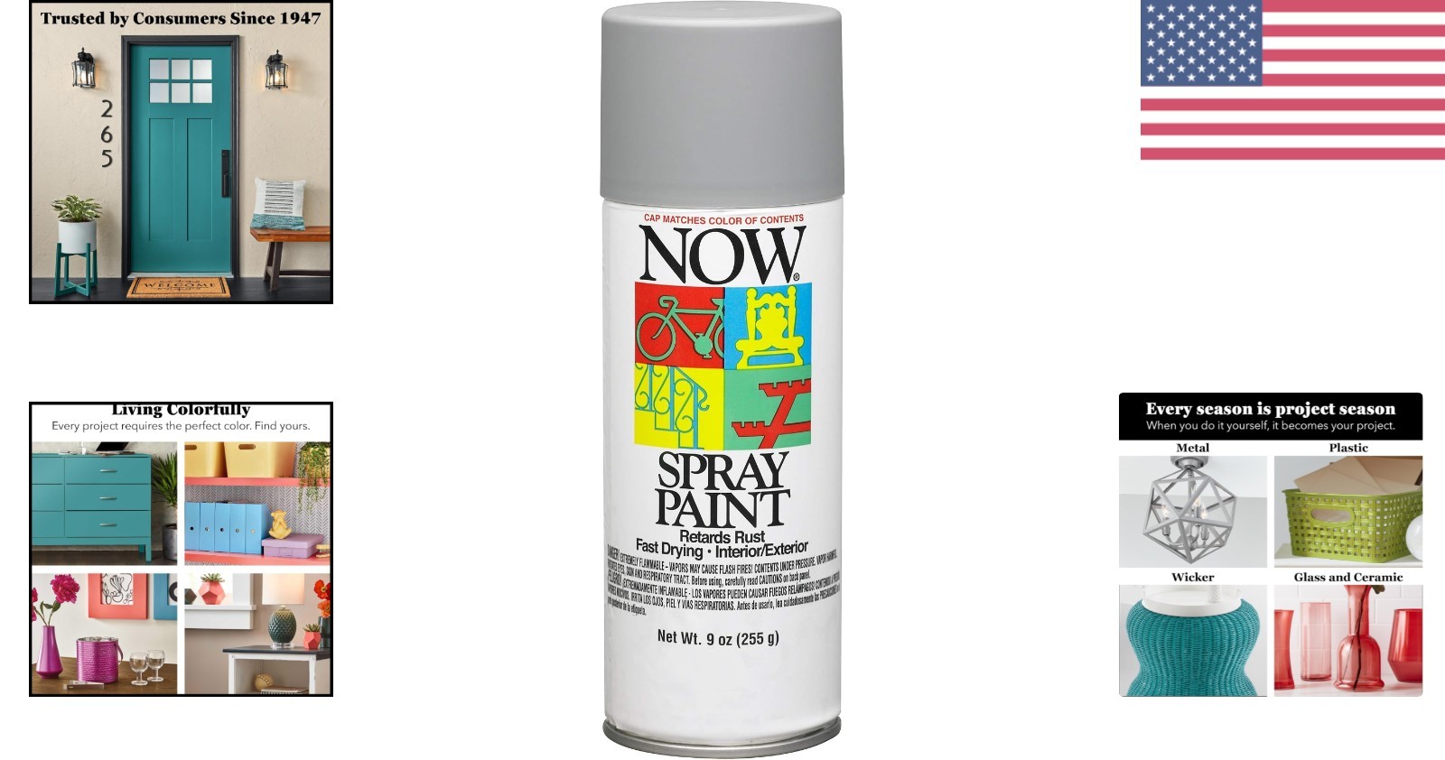 Krylon Now Fast-Drying Gray Primer Spray Paint, 9 oz – Perfect for Wood Surfaces