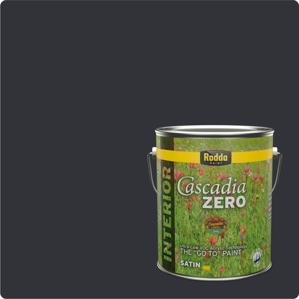 Rodda Paint Rodda Cascadia Zero Interior Satin Voc In One 1-Gallon Midnight