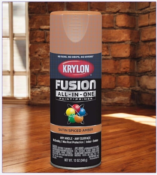 Krylon Satin Spiced Amber K02750007 Fusion All-In-One Spray Paint + Primer