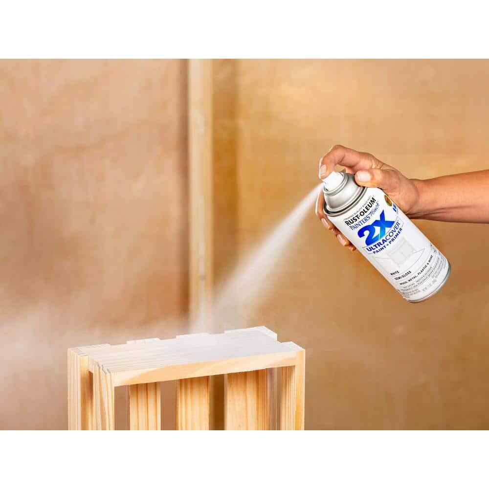 12 oz. Semi-Gloss White General Purpose Spray Paint Spray paint for wood metal