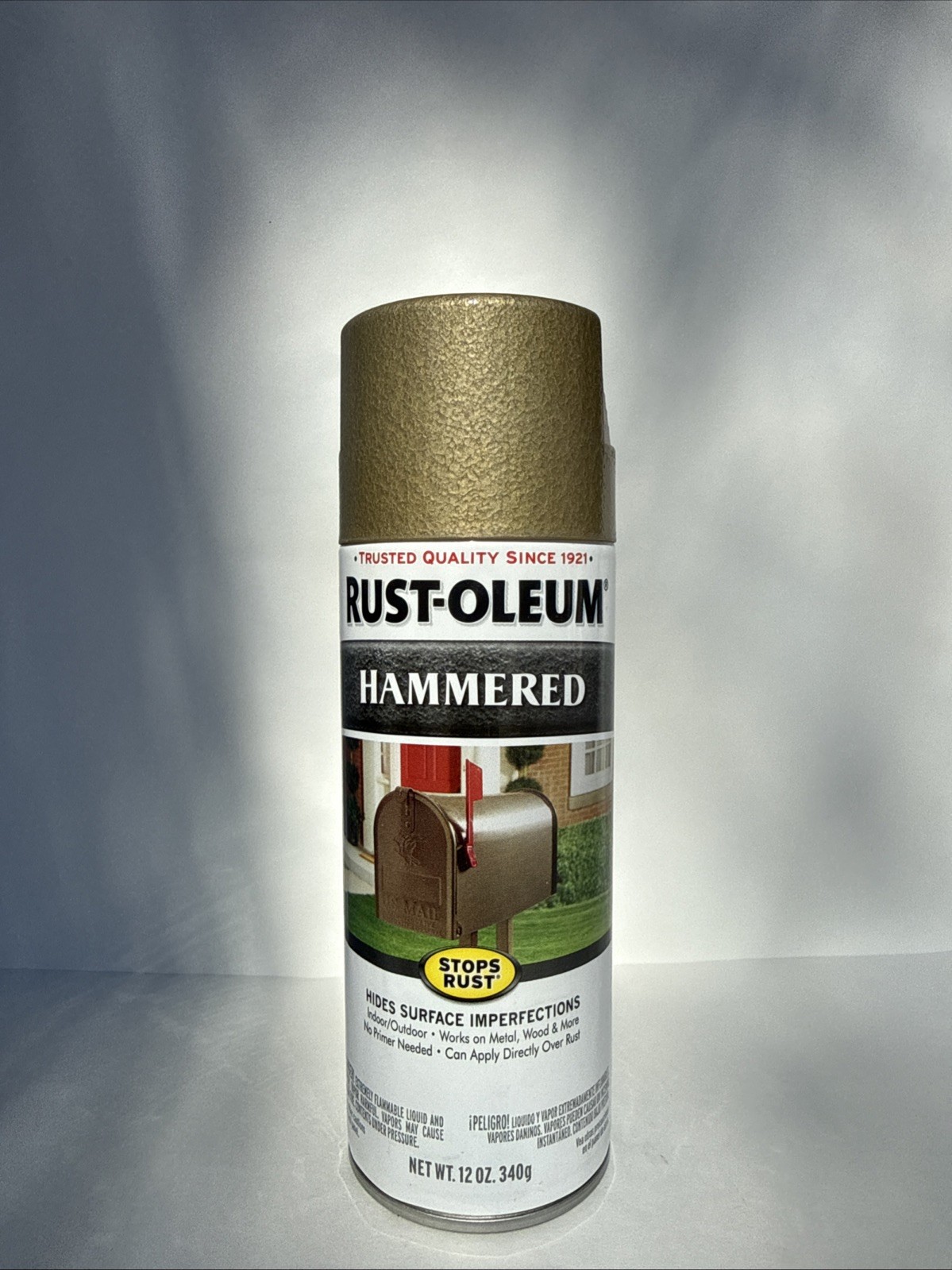 Rust-Oleum Stops Rust Hammered Spray Paint Gold 12oz Indoor/Outdoor