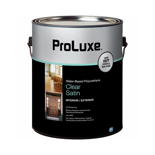 Proluxe PLX259/01 Water-Based Polyurethane, Clear Satin, 1 Gallon – Quantity 1