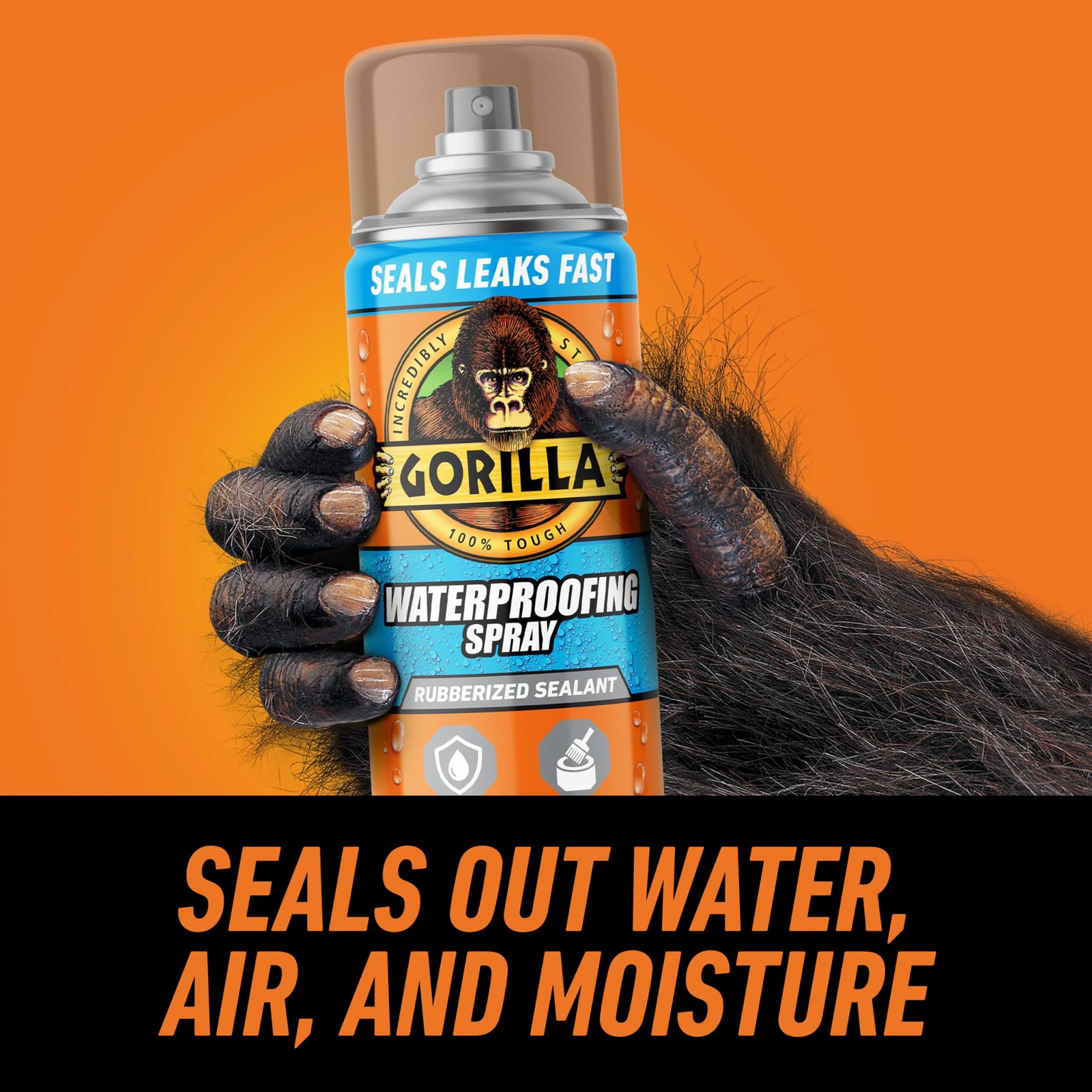 Gorilla Waterproofing Spray Clear, Flexible Rubberized 2 – Pack, Clear
