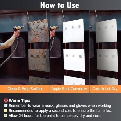 Rust Converter for Metal Professional Rust Inhibitor, Water-Based 1 Gallon
