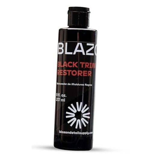Black Trim Restorer – Dye-Infused Plastic Restorer for Faded Exterior 8 oz