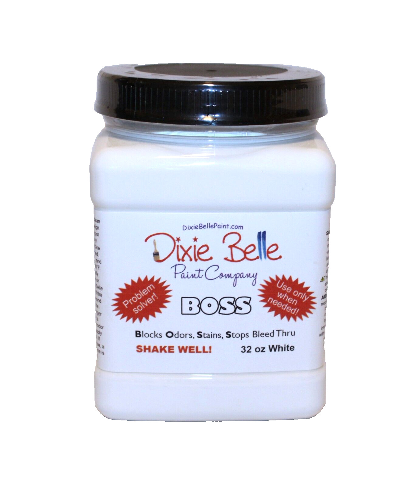 Dixie Belle Paint Company Boss White Primer 32 oz Problem Solver – Sealed Jar