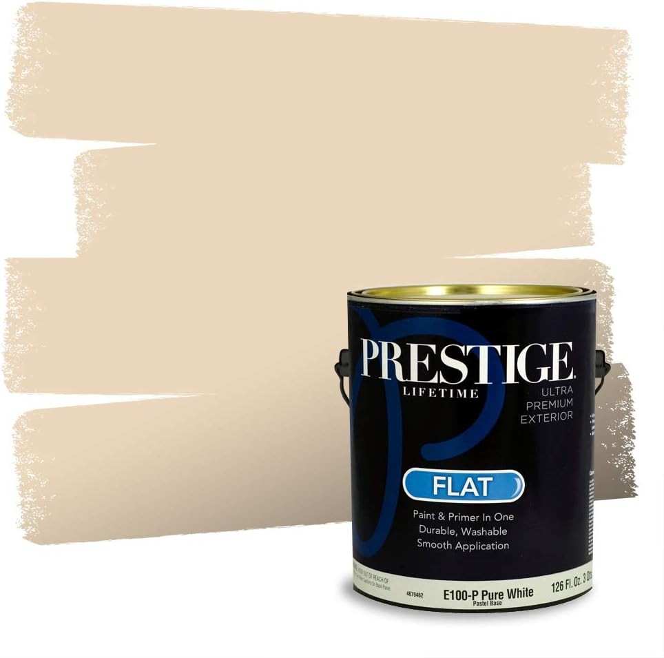 Exterior Paint & Primer In One – 100% Acrylic, Low VOC, Flat Finish, 1 Gal