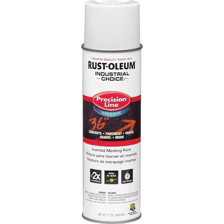 Rust-Oleum 203039 Inverted Marking Paint, 17 Oz., White, Water -Based