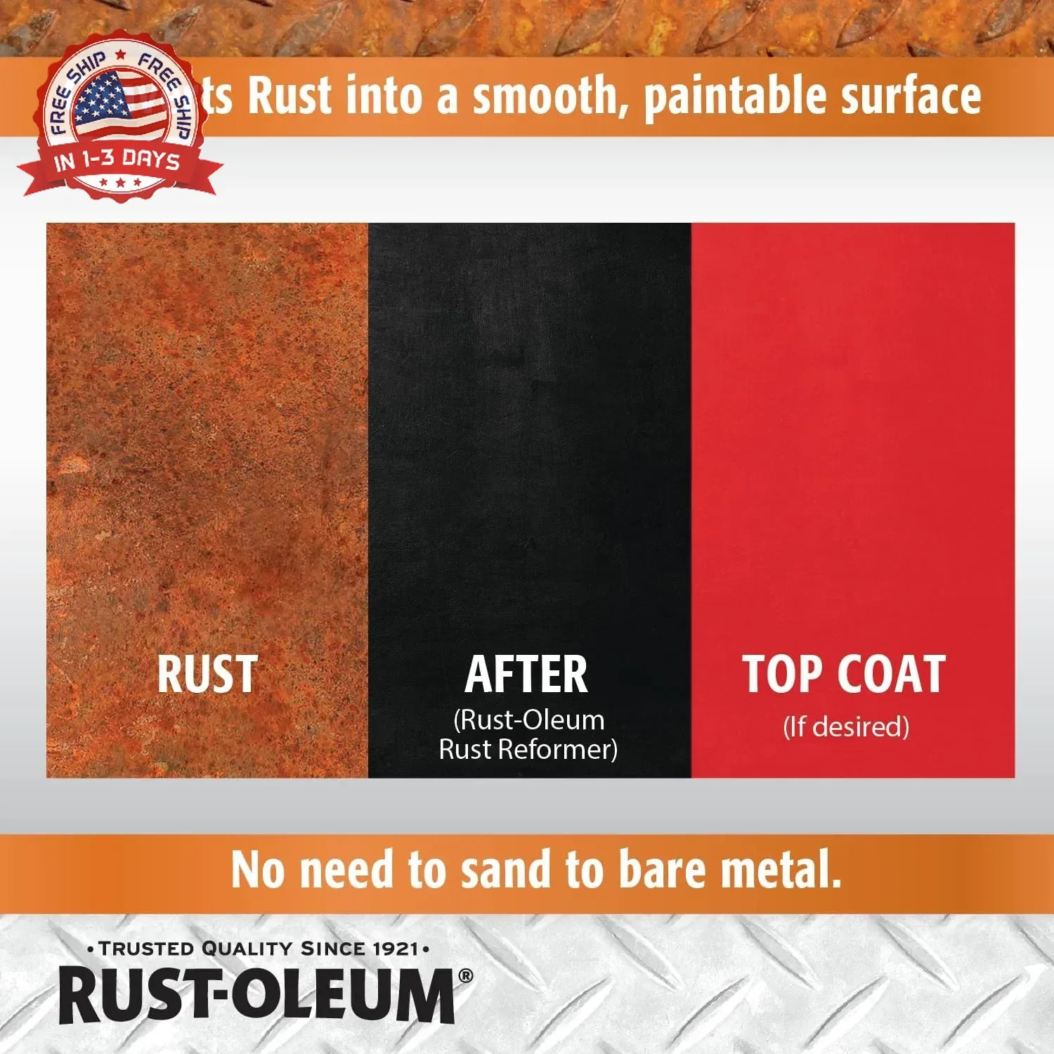 Rust-Oleum 215215-6PK Stops Rust Rust Reformer Spray, 10.25 oz, Black, 6 Pack