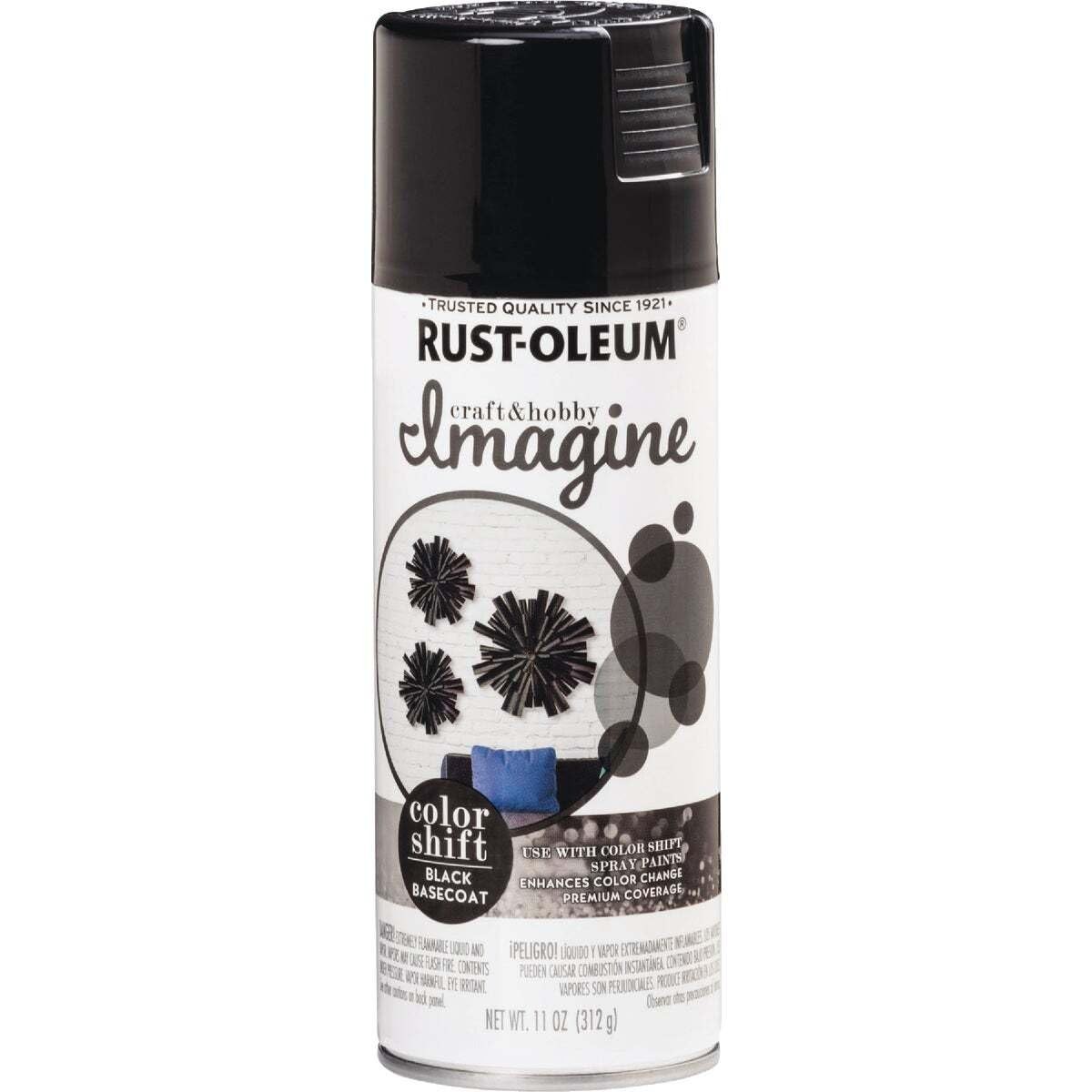 Rust-Oleum Color Shift Spray Paint Black Basecoat 11oz Any Angle Comfort Tip