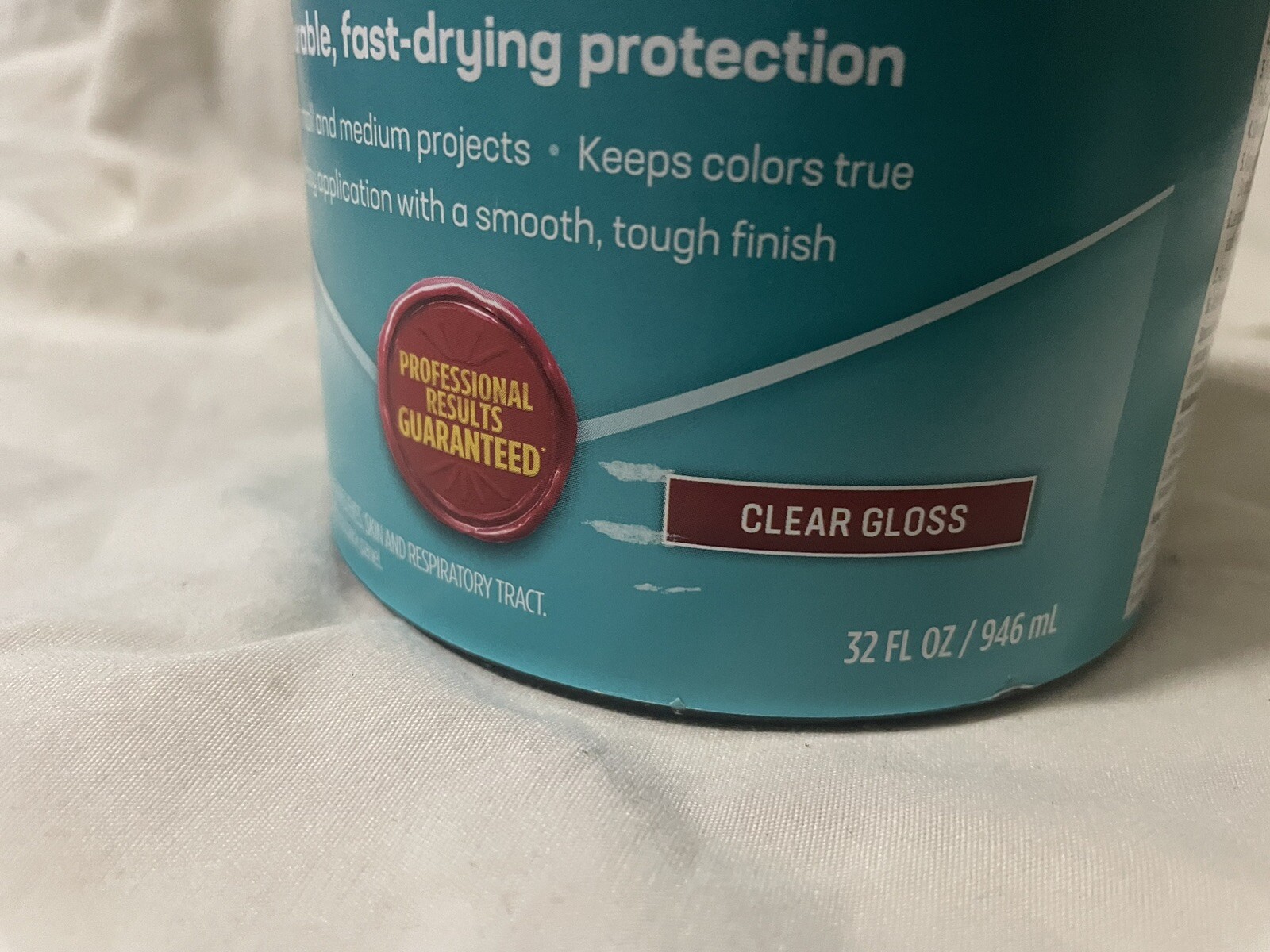 MINWAX POLYCRYLIC Clear Gloss Crystal Clear Topcoat 1qt (32oz) Prem Water Based
