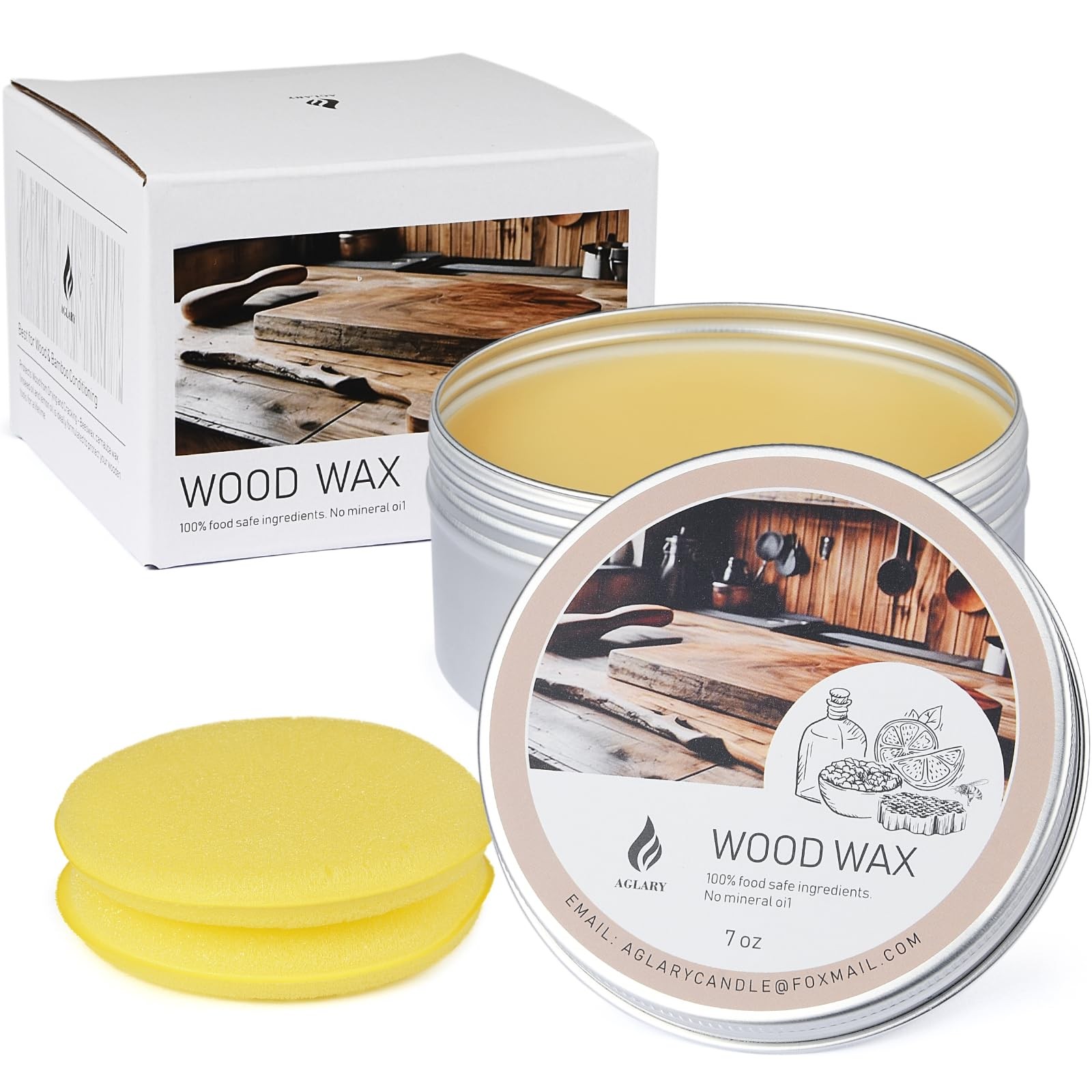 7oz Beeswax for Cutting Boards, Wood Butter Board Wax – Cream