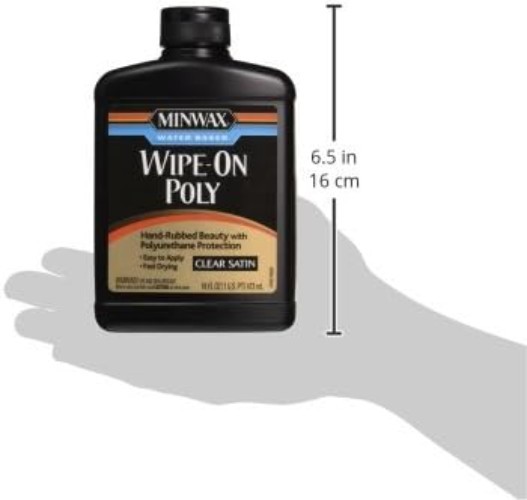 Water-Based Wipe-On Polyurethane, Satin, 1 Pint