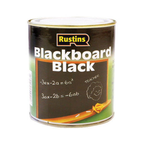 1 Litre Rustins Blackboard Paint Chalk Board Black Matt School Wall Paint 12sqm