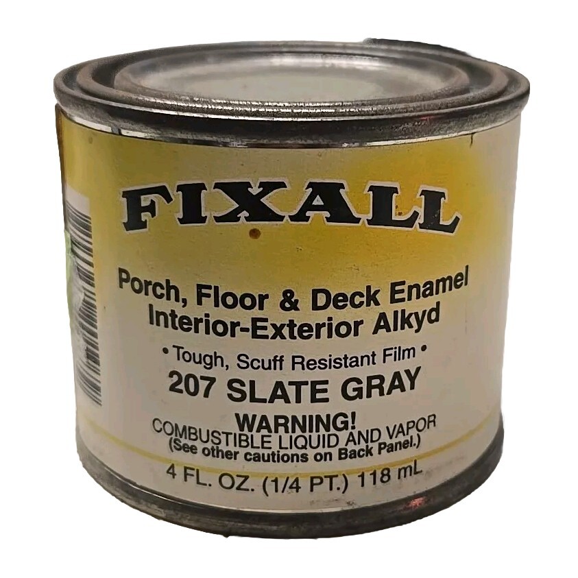 Fixall Enamel Quick Dry Paint Slate Gray 4-Ounce 1/4 Pint Oil Base. new