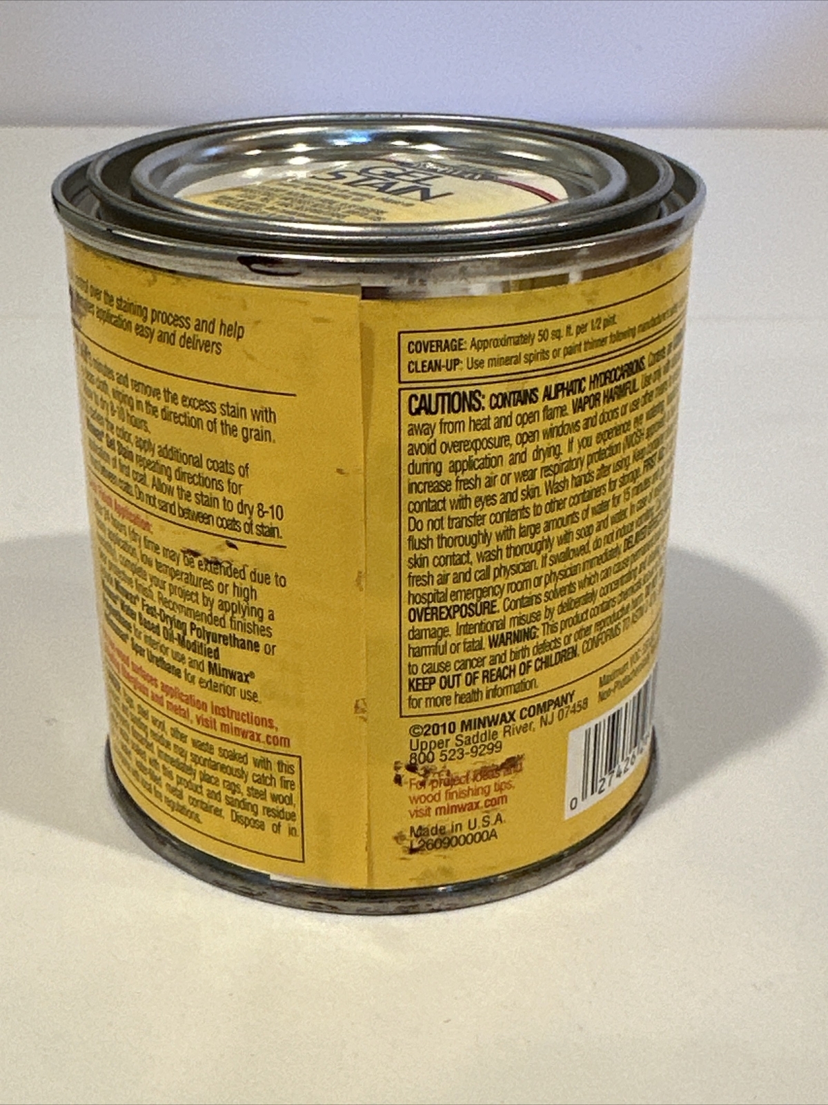 Minwax 260904444 Interior Wood Gel Stain, 1/2 pint, Red Elm