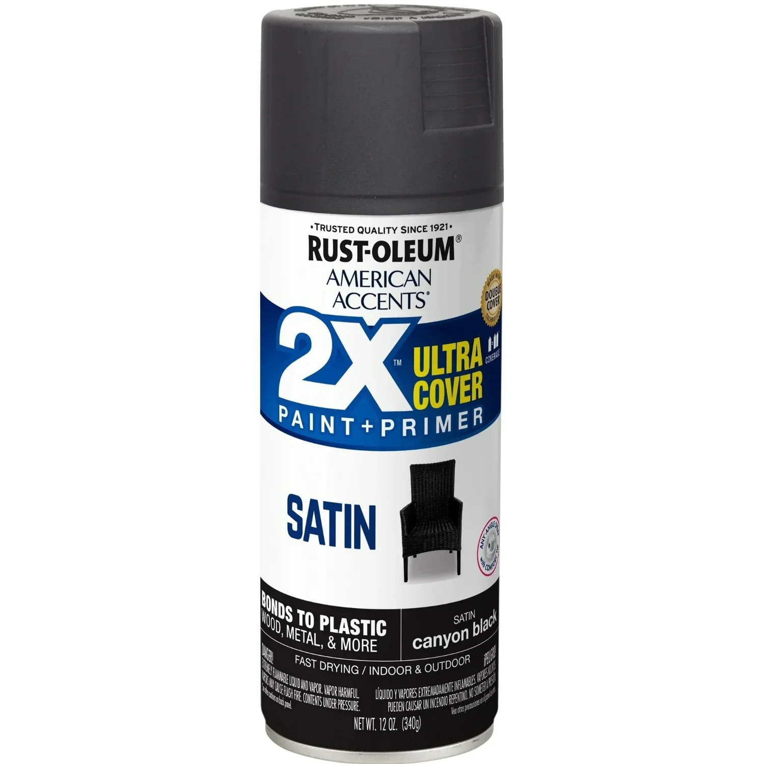 Rust-Oleum 2X Ultra Cover Satin Spray Paint 12 oz – Choose Your Color