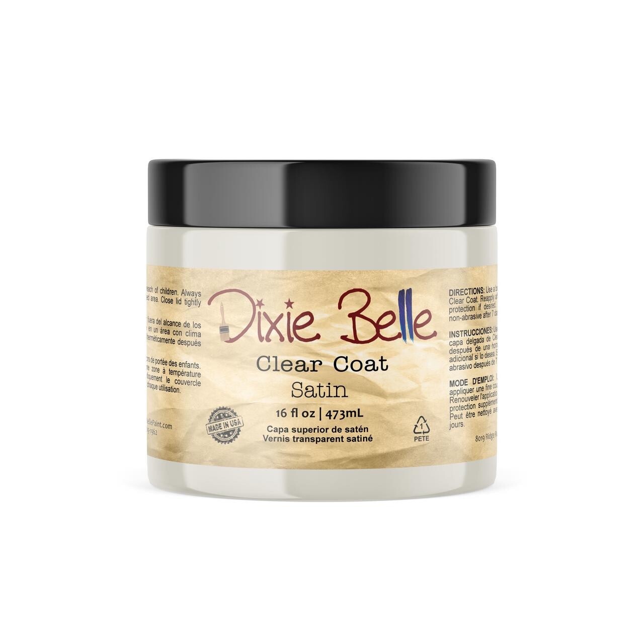 Satin, Gloss, Flat Top Coat Sealer DIXIE BELLE 8, 16, 32 oz sizes