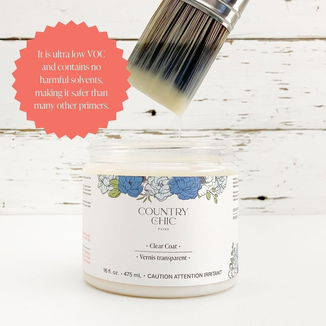 Clear Coat Pint (16Oz) – Eco-Friendly Clear Satin Sheen Top Coat for Chalk Style