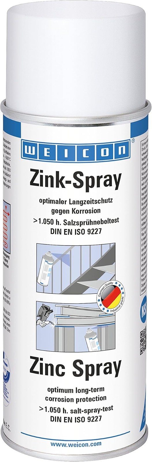 WEICON Zinc 550 |13.5oz / 400ml | Fast drying primer for metal | Corrosion Pr…