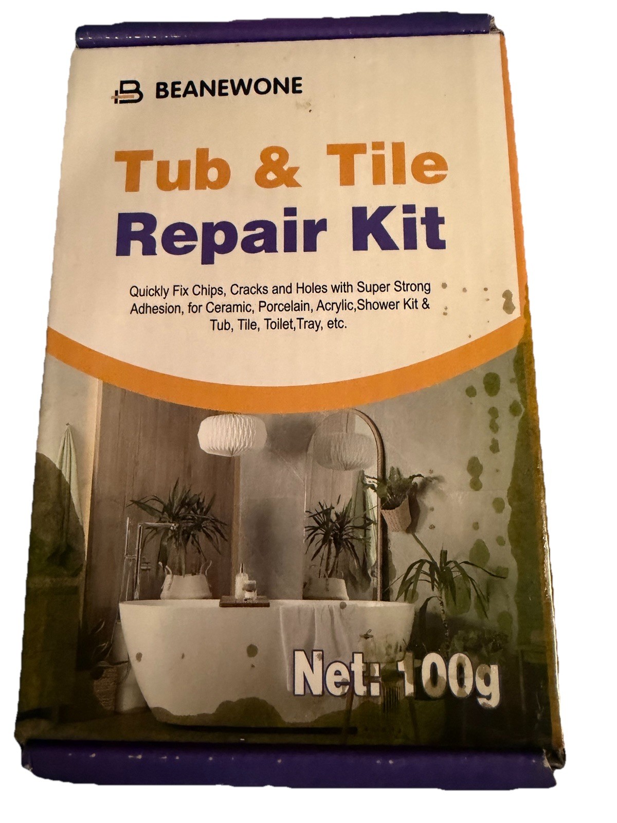 Beanewone Tub & Tile Repair Kit 100g Multicolor for Ceramic Porcelain Acrylic