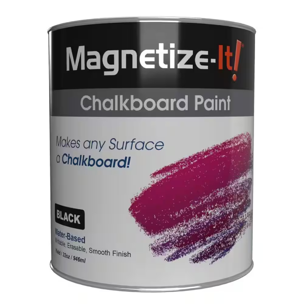 MAGNETIZE-IT 32 Oz. Chalkboard Paint Black Matte Chalkboard Paint