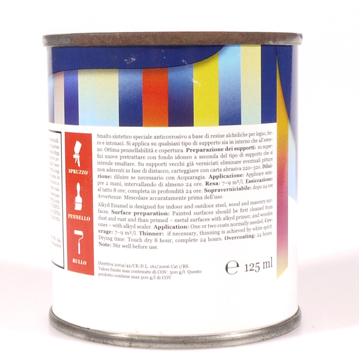 PRL) POLISHED ENAMEL PAINT 6 COL. PAINT WOOD IRON PAINT GREEN GRAY BLUE ROLLER