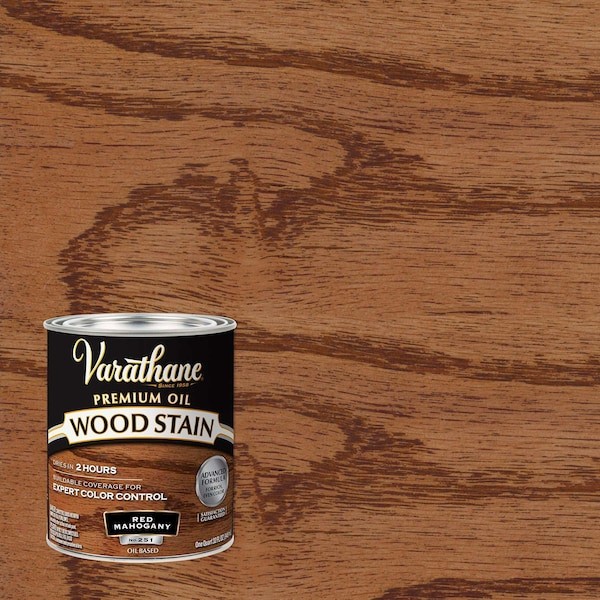 Varathane 211724H Premium Wood Stain, Oil Based, Red Mahogany, 1 Quart
