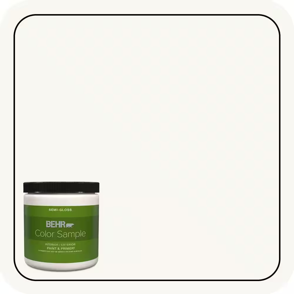 8 Oz. Ultra Pure White Semi-Gloss Interior Paint Color Sample