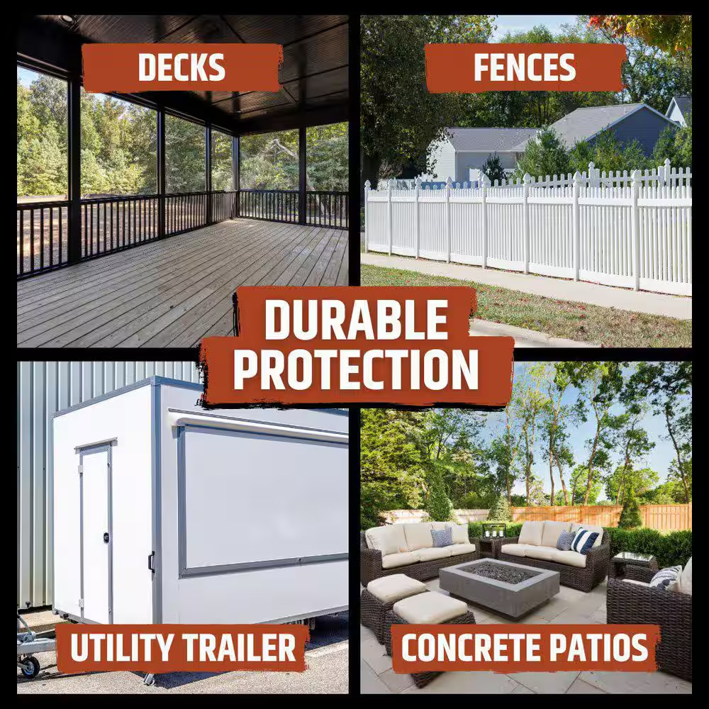 Polyurethane Deck Coating 4 Gal. 10X Stronger than Paint – Sealant for Pool Deck