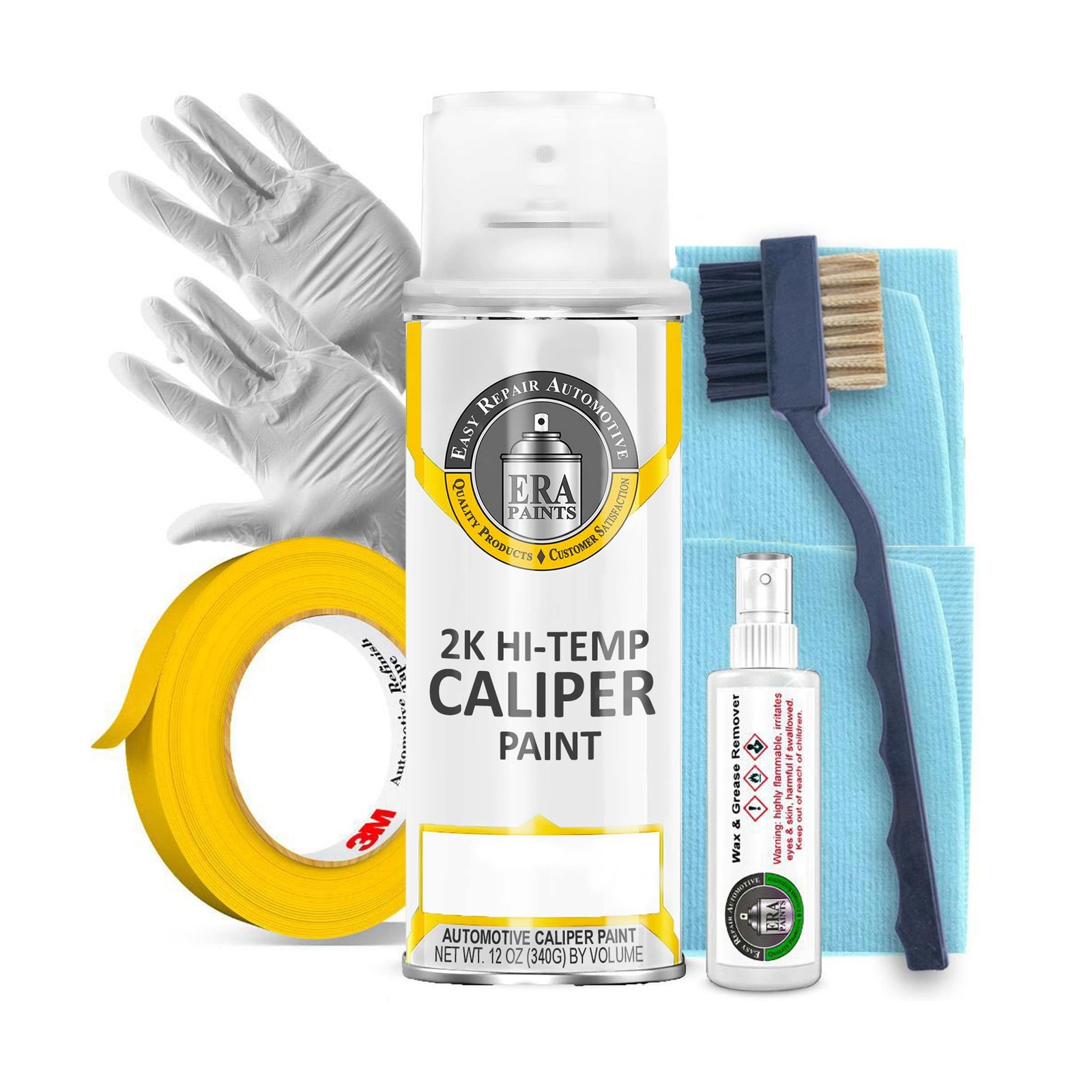 ERA Paints 2K Brake Caliper Paint Kit – Yellow | High-Gloss Spray, 500