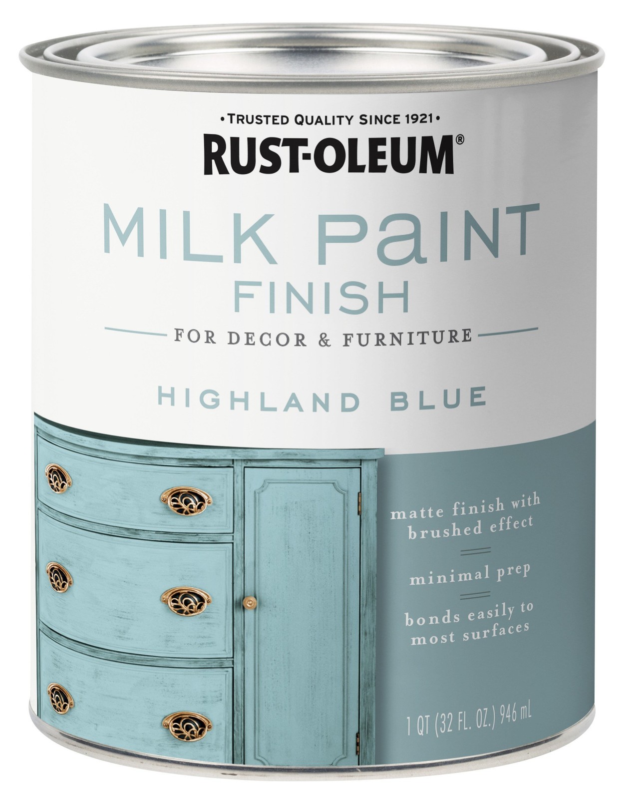 Rust-Oleum Highland Blue Milk Paint Finish | Decor and Quart,