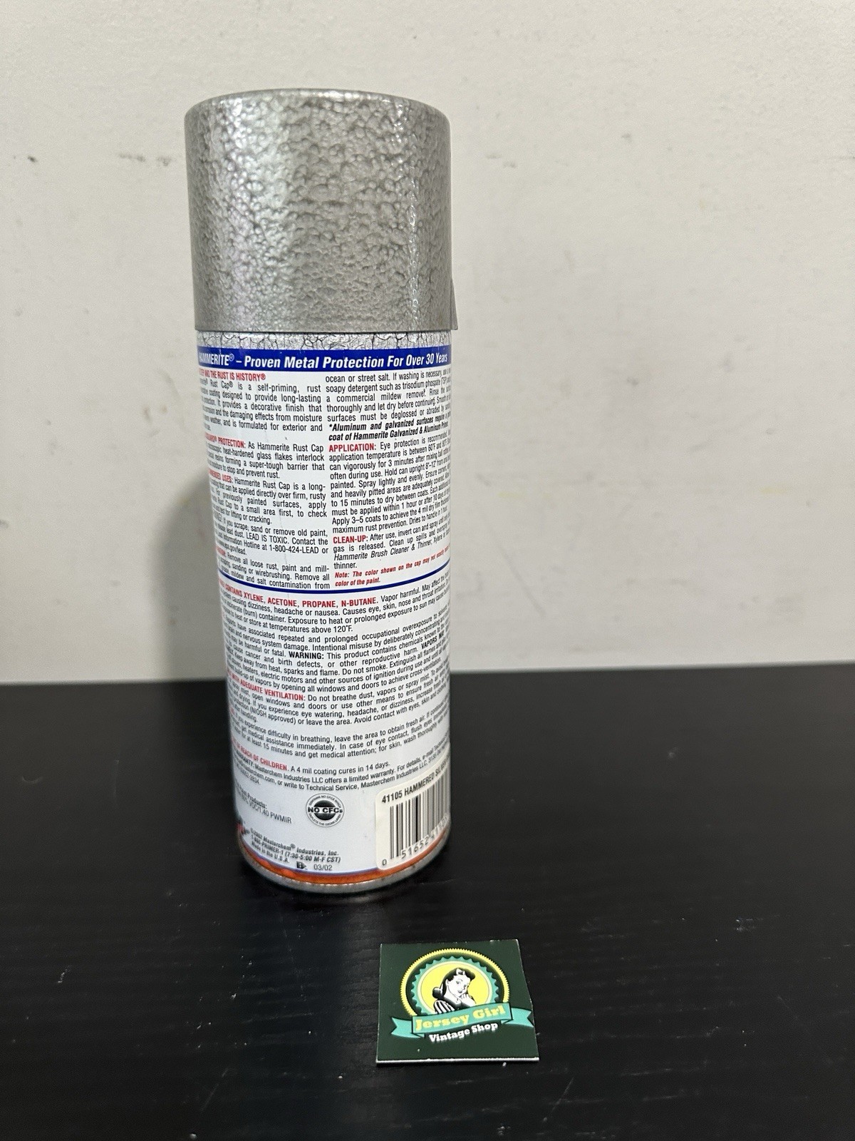 (1 Can) Hammerite Hammered Finish Rust Cap Spray Paint 12Oz Hammered Silver Gray