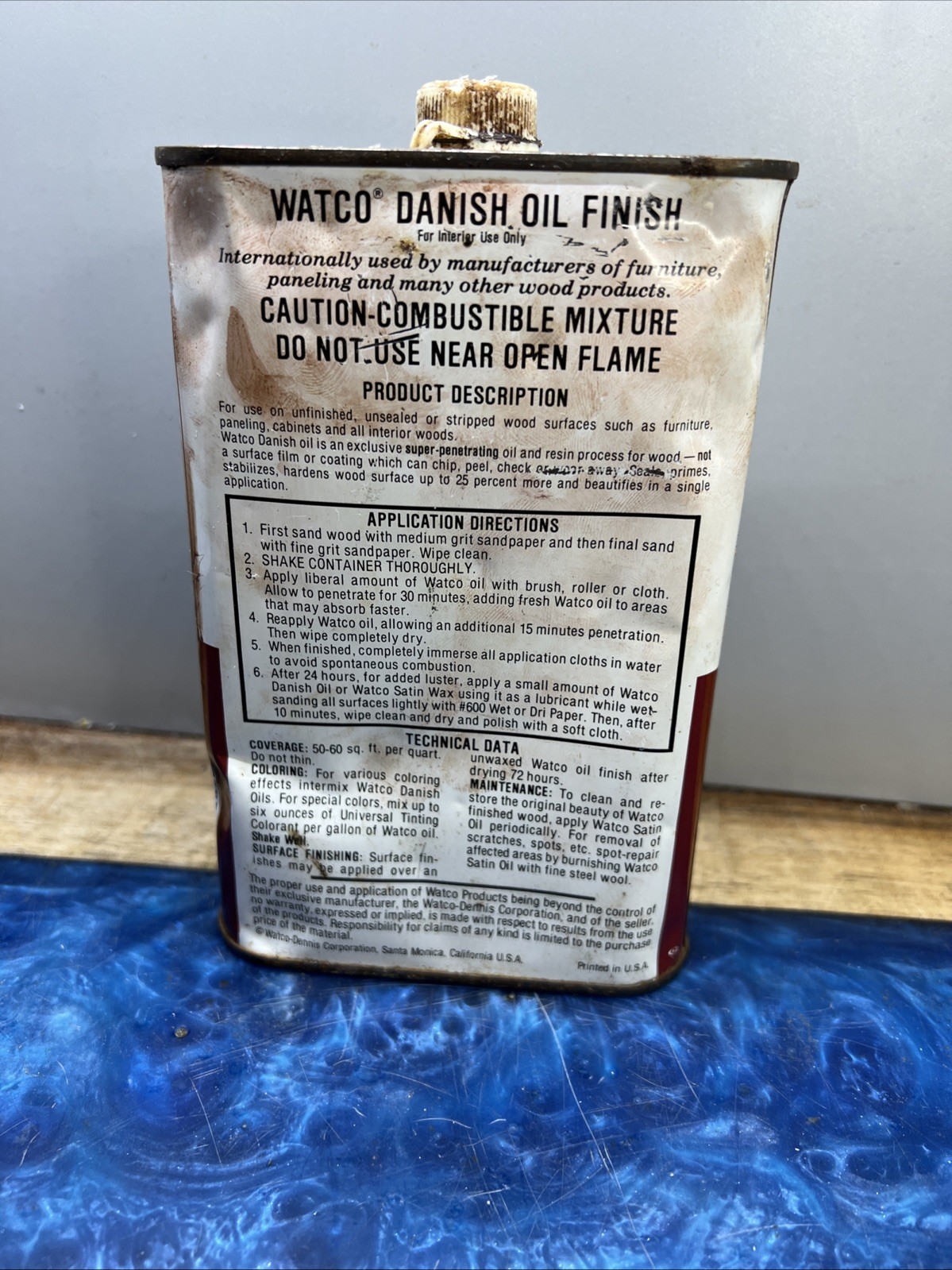 Vintage Watco Danish Oil Cherry Quart 1/2 Full Discontinued HTF