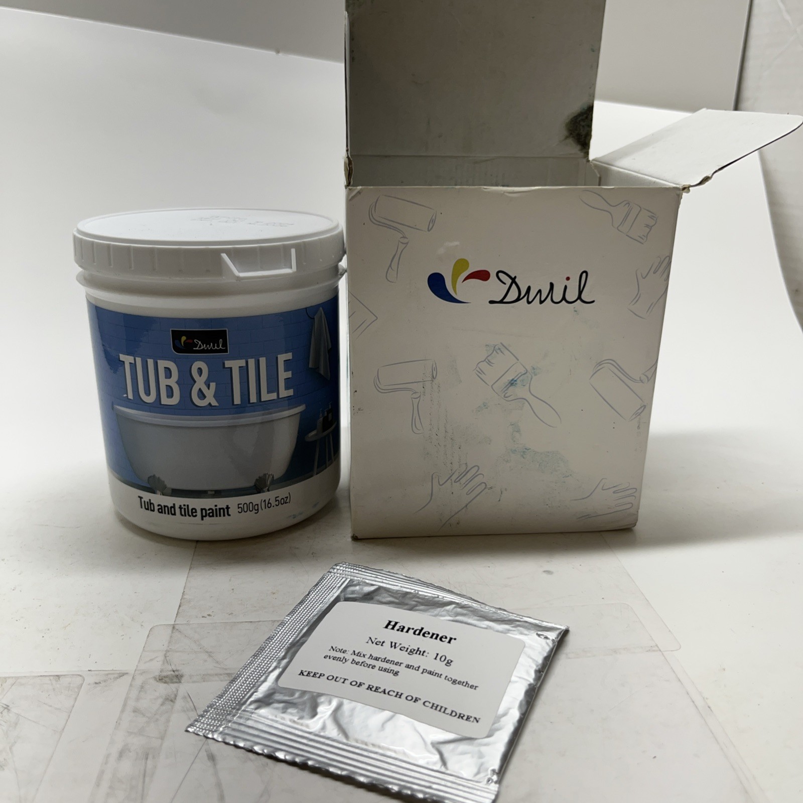 DWIL Tub Tile Paint 16.5Oz, Tub Paint for Bathtub, Tile Refinishing Exp10/26
