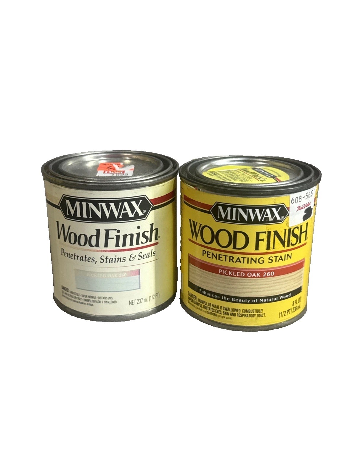 1/2 pint Minwax 22600 Pickled Oak Wood Finish Oil-Based Wood Stain