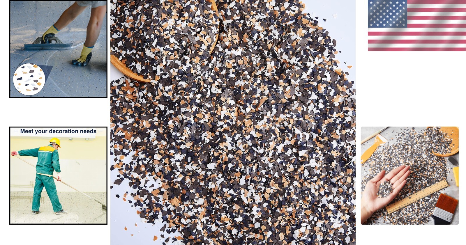 Easy-to-Apply Decorative Flakes for Stunning Interior and Exterior Renovations