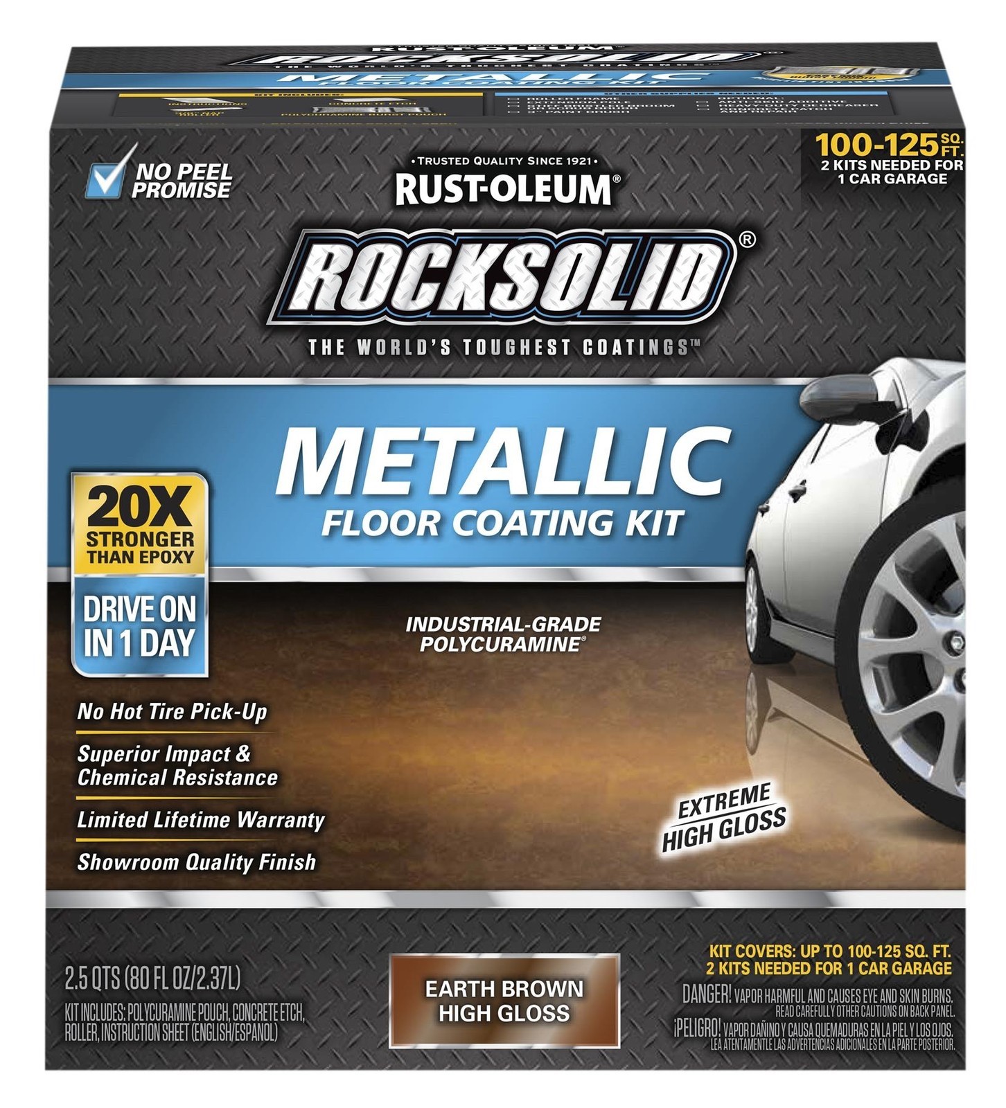 Rust-Oleum RockSolid 80 Oz Metallic Floor Coating Earth Brown 286895 BRAND NEW!