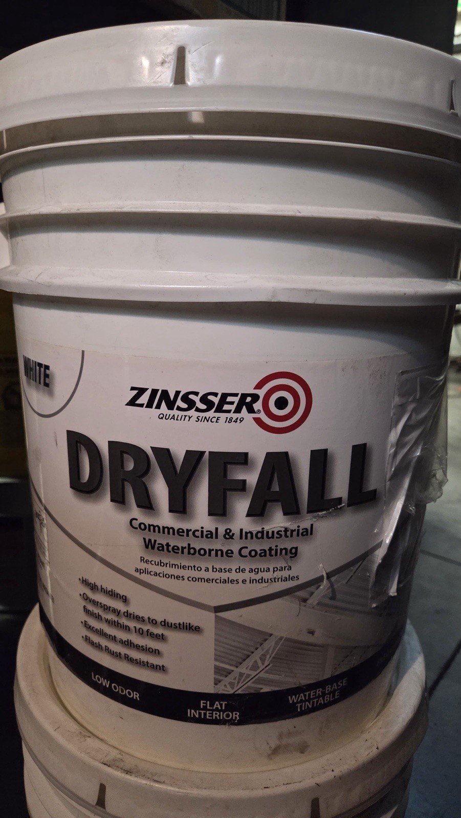 Zinsser Dryfall Commercial & Industrial Waterborne Coating, White, 5gal