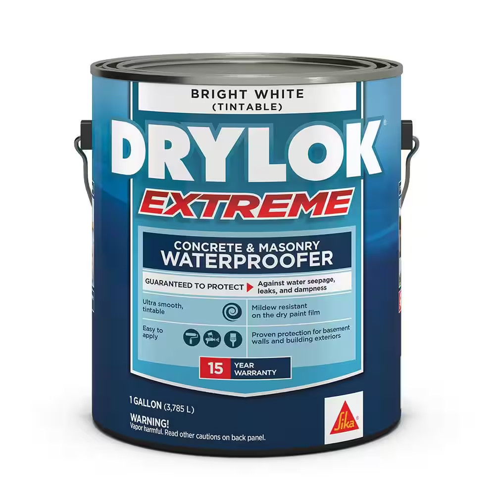 Extreme 1 Gal. Bright White Flat Latex Interior/Exterior Basement and Masonry Wa