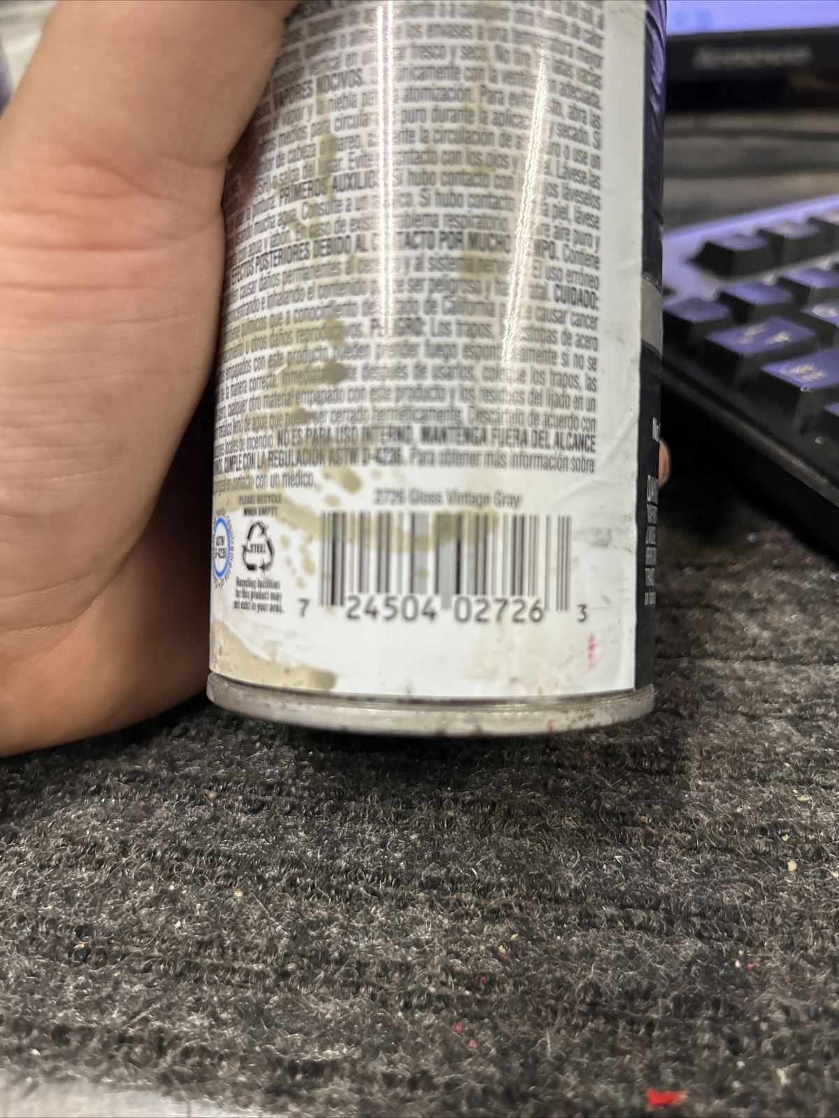 Krylon K02726007 Rust Preventative Spray Paint, Vintage Gray, Gloss, 12 Oz