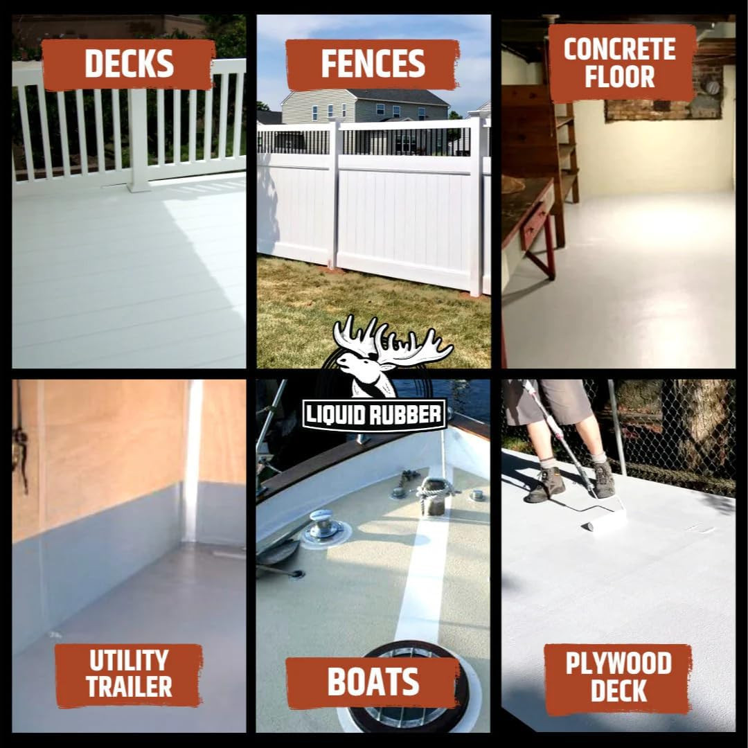 Misty Gray Deck Coating – 10X Stronger Waterproof Sealant, 1 Gallon