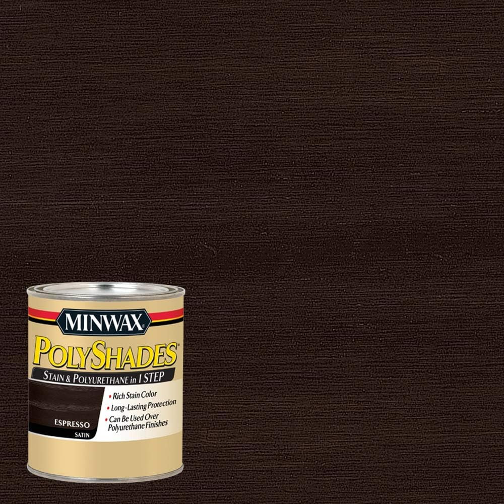 613970444 Polyshades – Stain & Polyurethane in 1 Step, Quart, Espresso, Satin