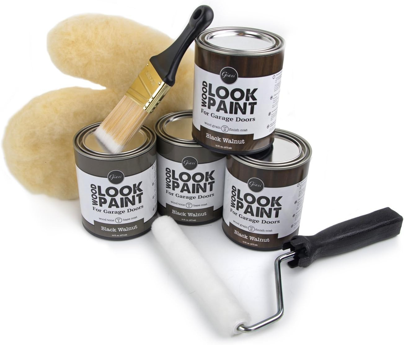 Wood Look Paint Kit for Garage Doors (Black Walnut)