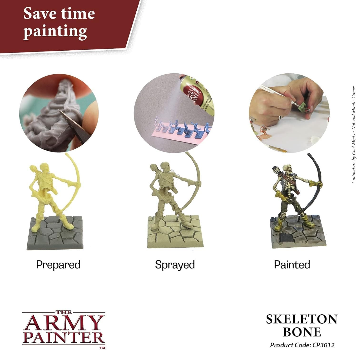 The Army Painter Color Primer Spray Paint, Skeleton Bone, 400ml, 13.5oz – Acryli
