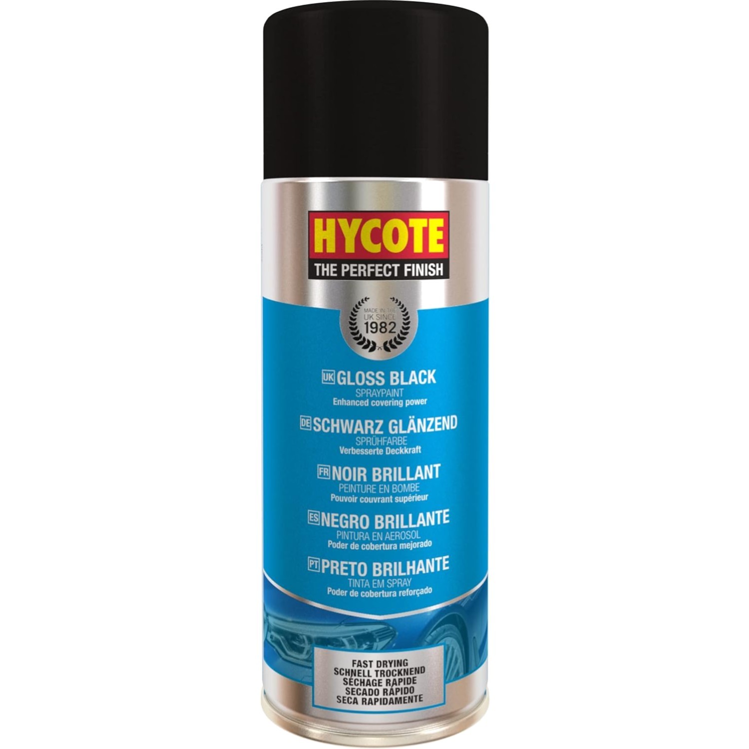 Black Aerosol Spray Paint Gloss Finish 13.5 Oz Weather Resistant Durable