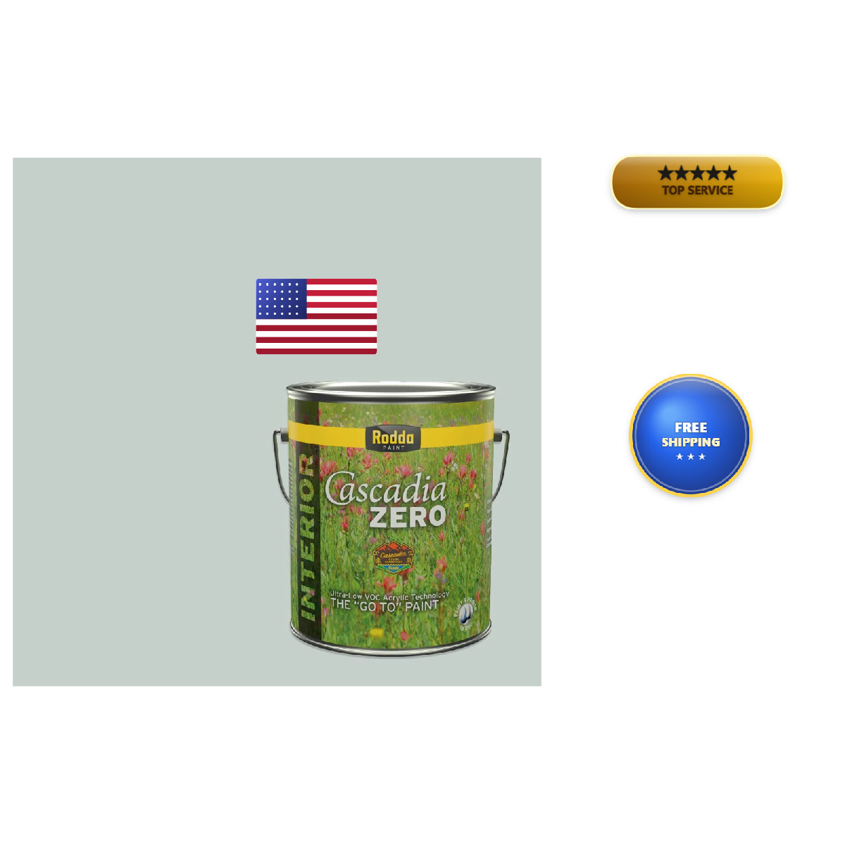 Rodda Paint Rodda Cascadia Zero Interior Flat In One 1-Gallon Lighthouse View