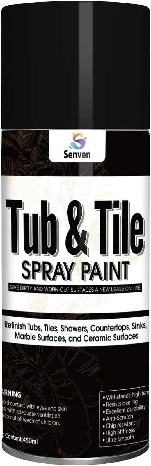 Black Tile Paint Tub and Tile Refinishing Spray Paint High Gloss Spray Paint Wat
