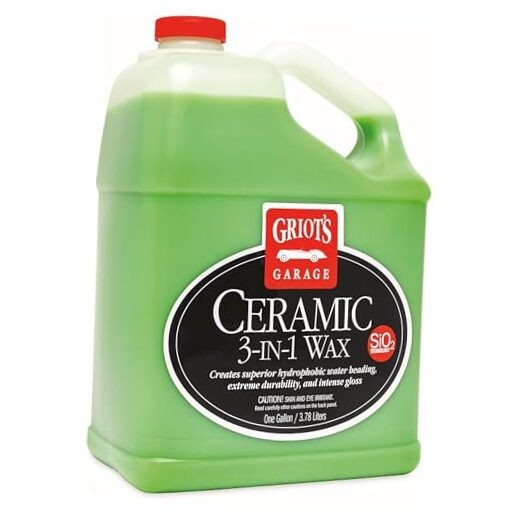Griot’s Garage Ceramic 3-in-1 Wax, SiO2 Spray for Cars, 128 Fl Oz (Pack of 1)